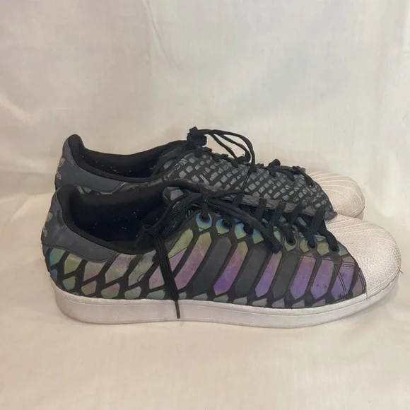 Adidas Zeno Superstar Iridescent Reflective Scale Sneakers Size 12 - Picture 4 of 15